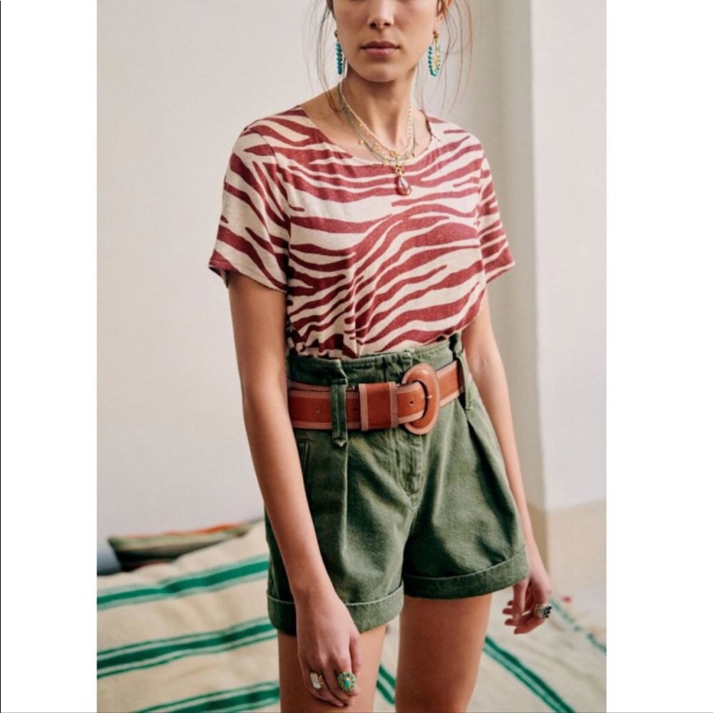 Sezane linen Andre  t shirt